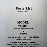 Briggs & Stratton Engine Models Series 6HSF Illustrated Parts Catalog List. Fixed Price $15.82.