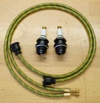 Green Cloth Copper Wires Set W/ Spark Plugs Fit Early John Deere B Tractors. Fixed Price $60.00.