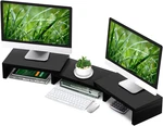 Tavr Dual Stand Riser Office Desktop Organizer For 2 Monitors, Adj. Fixed Price $42.90.