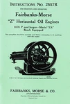 Fairbanks Morse Z Gas Oil Engine Motor 10HP Bosch Magneto Hit Miss Manual Book. Fixed Price $16.50.