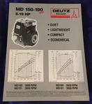LA078 Deutz Diesel Engines Model: MD150 MD151 MD190 MD191 Sales Brochure. Fixed Price $18.09.