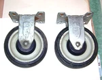 Pair Vintage Win Holt 5" Inch Caster Wheel Set, # 114972. Fixed Price $25.05.