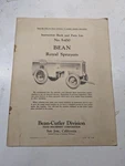 Bean Cutler No S-450 Royal Sprayer Instruction Manual Parts List Book Operation. Fixed Price $42.75.
