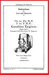 Ihc 2-1/2 3 5 Hp Model La Stationary Engine International Owner's Manual. Fixed Price $25.00.