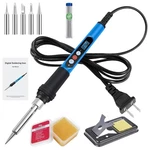 Anbes Soldering Iron Kit, 90W 110V Fast Heat Up Lcd Digital Blue. Fixed Price $31.24.
