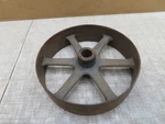 Vtg Antique Cast Iron Flat Belt Pulley Line Shaft Hit Miss Engine 12X3X1-1/4. Fixed Price $44.99.