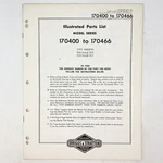 Vtg 1973 Briggs & Stratton 170400-170466 Illustrated Parts List. Fixed Price $9.99.