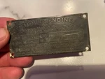Log Stover CT-2 1/2 Hp Hit And Miss Gas Engine Motor Tag Vin. Fixed Price $34.99.