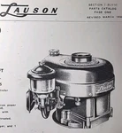 Lauson Power Products SLV-50 Gas 4-CYCLE Engine Parts Catalog Manual 2 H.p 1956. Fixed Price $47.99.