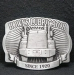 WH09164 *nos* Vintage 1970S ***since 1920 Howes Lubricator*** Pewter Belt Buckle. Fixed Price $25.00.