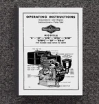 Engine Operator Maint Briggs & Stratton 8, 8F, 8FB, 8FBC, 8FBP, 8FBPC, 8P, 8R-6. Fixed Price $19.97.