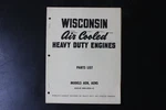 Wisconsin Air Cooled Engine Parts List Manual Aens MM-254-C. Fixed Price $29.99.
