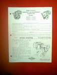Briggs & Stratton Engine 146400-146457 170400-170457 190400-190457 Owners Manual. Fixed Price $5.00.