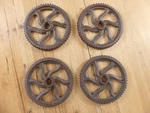 4 Cast Iron Sprocket Wheel Gear Pulley Steampunk 6" Industrial Rustic Decor. Fixed Price $59.99.