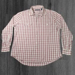 Perry Ellis Camicia Quadri Rossi Bianchi Bottoni Uomo Taglia Molto Grande Xl. Fixed Price $17.50.