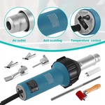 1500W Hot Air Plastic Welding Gun Torch Welder With Roller And Nozzles 120V. Fixed Price $79.99.
