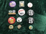 Wisconsin Pins - 10 Sports Related And 2 Funny. Fixed Price $30.00.