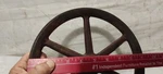 Vintage 6 Spoke Pulley Flywheel #2354,9 Steam Punk Lb. 12 Oz. J214. Fixed Price $36.00.