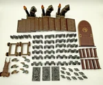 Mega Bloks Dragons Krystal Wars Fortress Lot Base Plates Walls Parts 60+. Fixed Price $19.99.