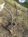 Vintage Cast Iron Gas Station Garage Oil Drum Mover Cart Dolly Wheels. Fixed Price $165.75.