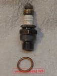 Nos Champion R-11 Spark Plug .. Brass Hat Take-apart Design Usa Made. Fixed Price $49.00.