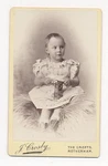 1885 Cdv Photo Tin Toy Train Engine French Or German, Held By Mildred Turley. Fixed Price $255.00.