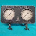 Antique Steam Punk Gauges Paddock Of California Cast Aluminum Bezel. Fixed Price $78.00.