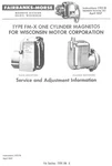 Fairbanks Morse Fm-x Cylinder Magnetos Instruction No. 2921B Manual Wisconsin. Fixed Price $20.00.