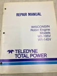New Wisconsin Repair Manual -for Models W1-185V/W1-145V. Fixed Price $14.95.