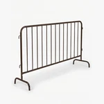 Interlocking Steel Barricade: Crowd Control Barrier With Removable Bridge Feet. Fixed Price $74.39.