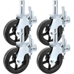 4PCS Scaffolding Caster X 2" Black Wheels W/ Locking Brakes 1-3/8" 4400LBS. Fixed Price $65.99.