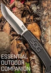 Sog Field Knife W/ Sheath 4.1" 7CR13MOV Blade Full Tang Black Handle Hunting Edc. Fixed Price $19.99.