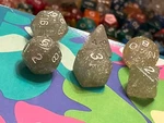 Oop Chx 26011 Chessex Set Silver W/ White Sparkle Glitter Ad&d Rpg Dice 090724. Fixed Price $35.00.