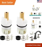 Delta Faucet Stem Assembly Kit 2-PACK, Includes Cartridge, Seats, 1/4 Turn Stop. Fixed Price $28.49.