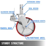 Vevor Scaffolding Wheels Set, Heavy Duty 4-PACK 8" Casters, With 440. Fixed Price $97.99.