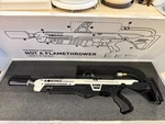 The Boring Company Not-a-flamethrower #08473 W/ Box, Manual, Extinguisher. Fixed Price $1650.00.
