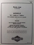 Briggs & Stratton WIPR-1.6 WIPR-6 Horizontal Gas Engine Parts Catalog Manual. Fixed Price $39.95.