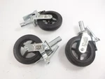 3 Pack Metaltech 8" Scaffolding Casters Swivel W/brakes. Fixed Price $119.99.